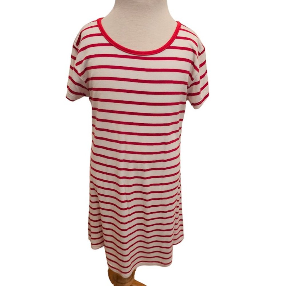 EUC | Girl's Red Stripe Shortsleeve Dress | Size: 6